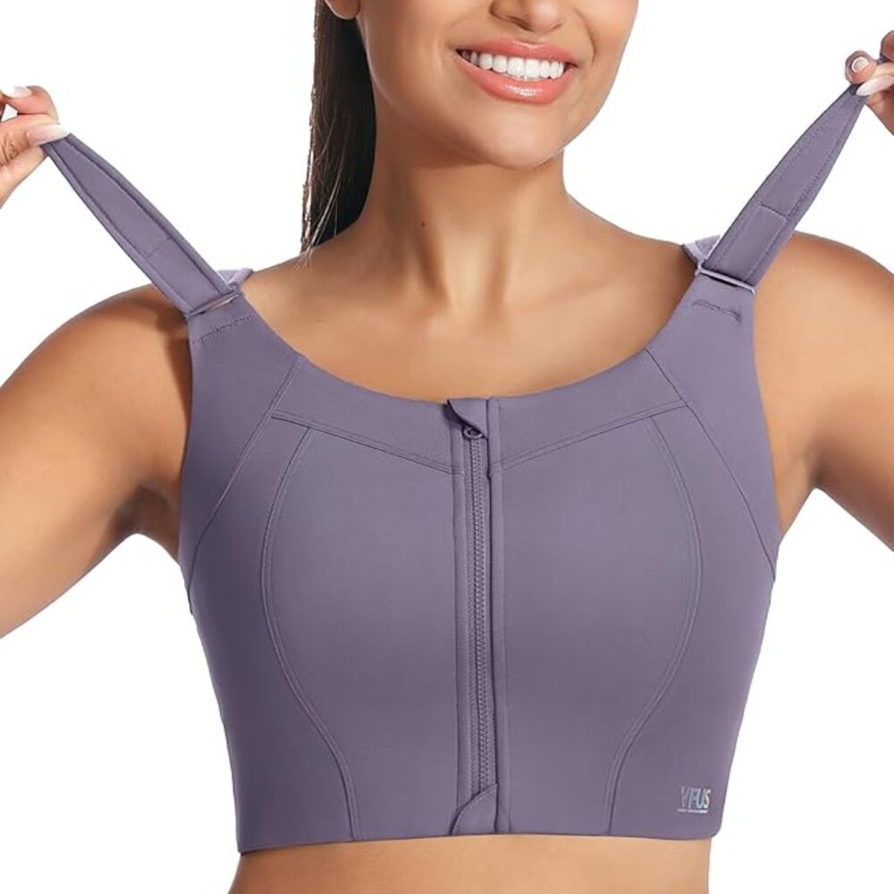 NWT! VFUS Sports Bra with Velcro-close Straps & Removable Padded Cups - Med/Lg